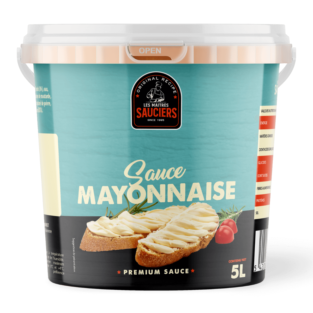 Sauce Mayonnaise - Les Maîtres Sauciers - Bidon de 5L Sauce Mayonnaise - Les Maîtres Sauciers - Bidon de 5L