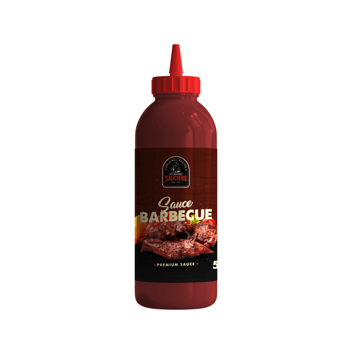 Les Maîtres Sauciers Sauce Barbecue - Bouteille 500mL Les Maîtres Sauciers Sauce Barbecue - Bouteille 500mL