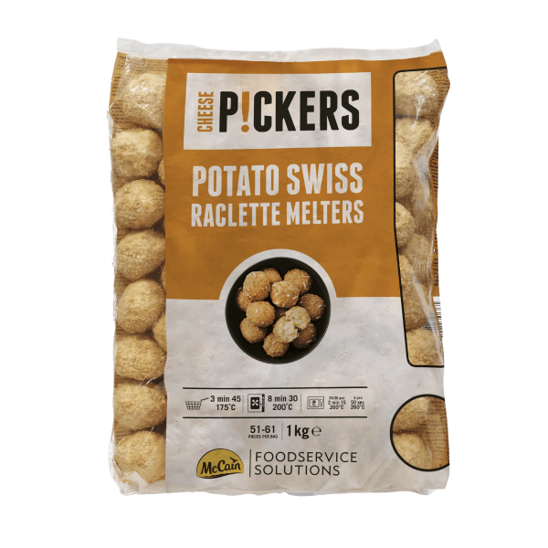 McCain Cheese Pickers Potato Swiss Raclette Melters