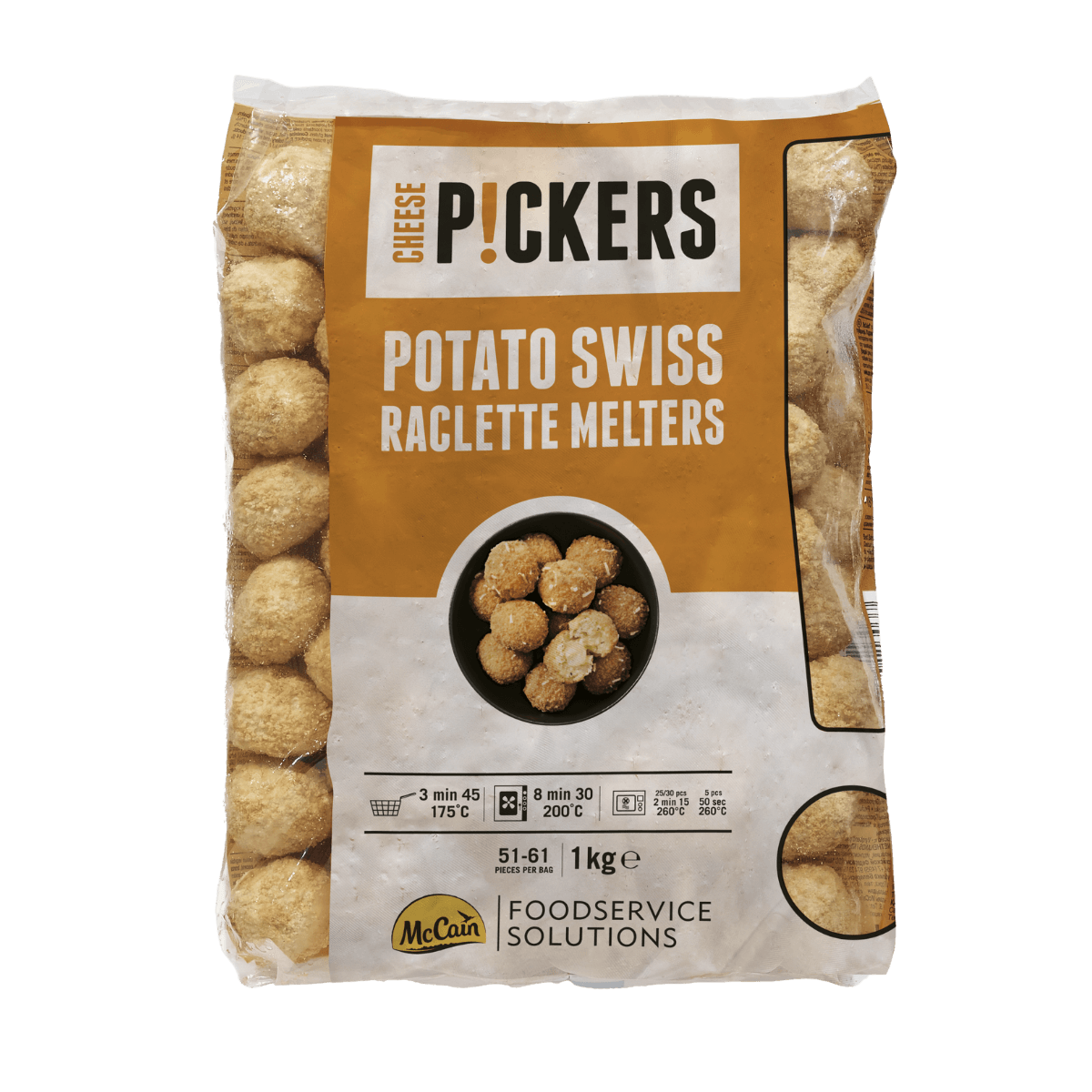McCain Cheese Pickers Potato Swiss Raclette Melters McCain Cheese Pickers Potato Swiss Raclette Melters