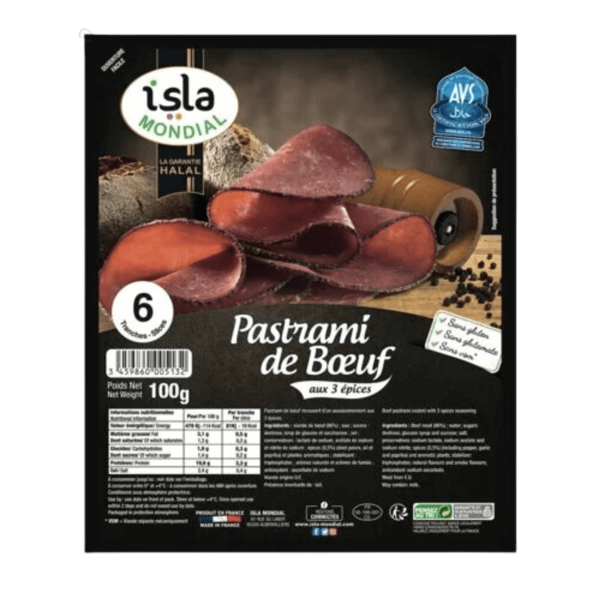 Isla Pastrami de bœuf Isla Pastrami de bœuf