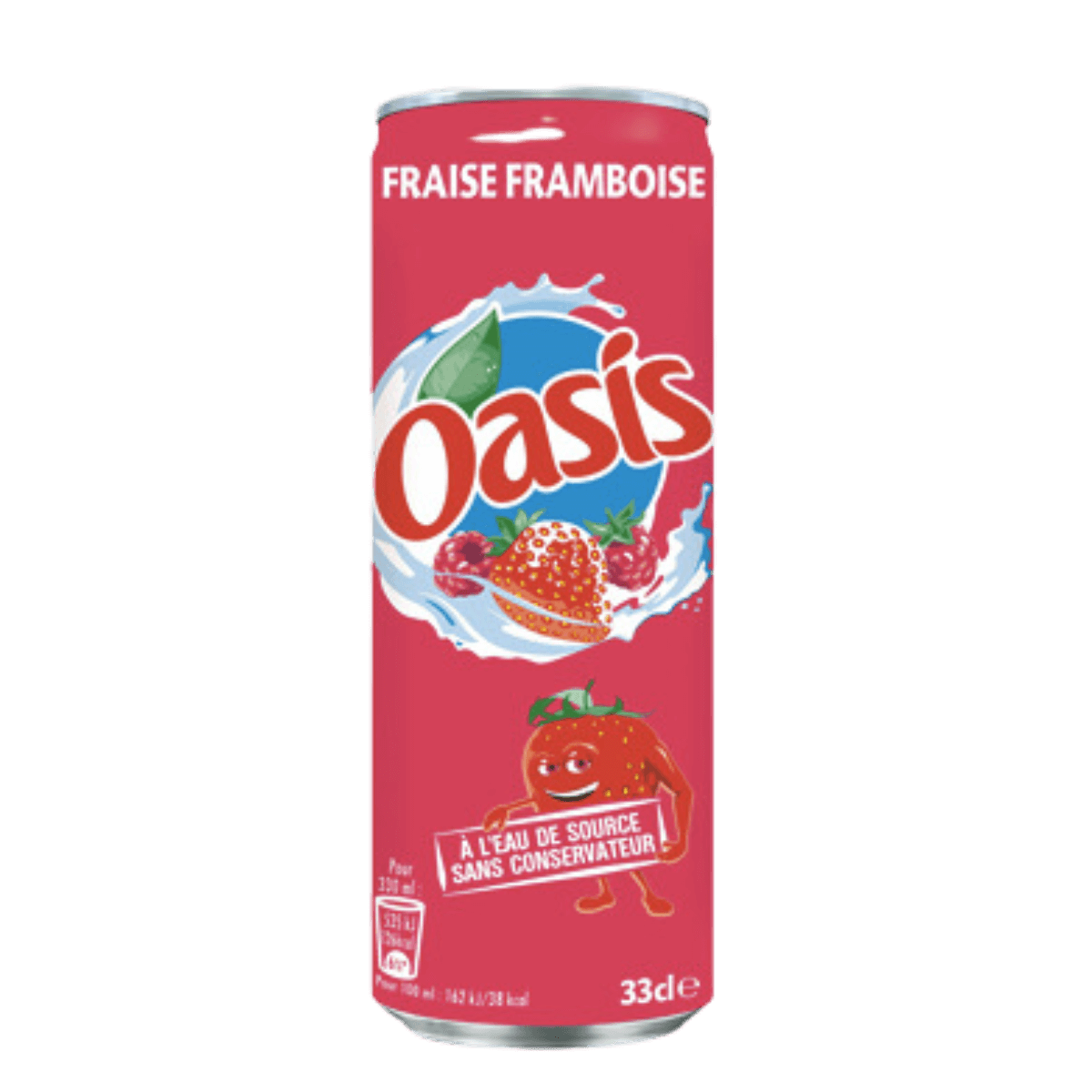 Canettes Oasis Fraise framboise Canettes Oasis Fraise framboise